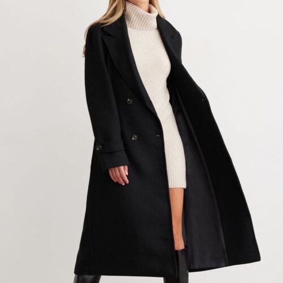 Long belted wool coat - Picture 1 of 2